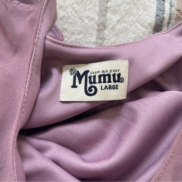 Show Me Your Mumu Antique Rose Chiffon Caitlin Ruffle Maxi Dress L - Picture 8 of 15